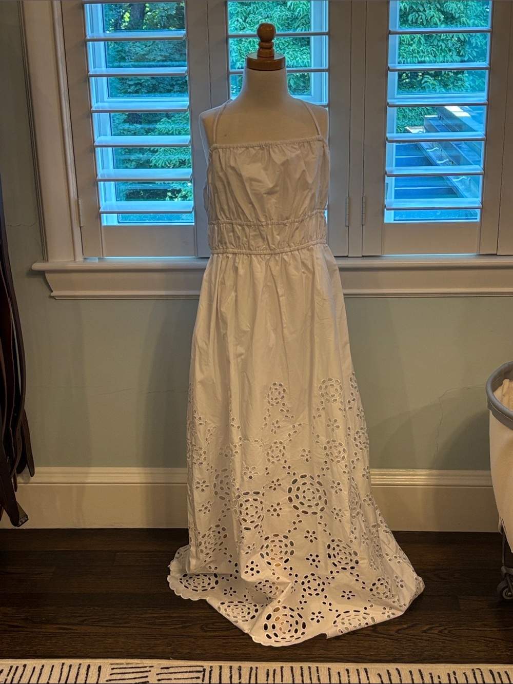 Madewell White Eyelet Maxi Sundress size 6 NWOT